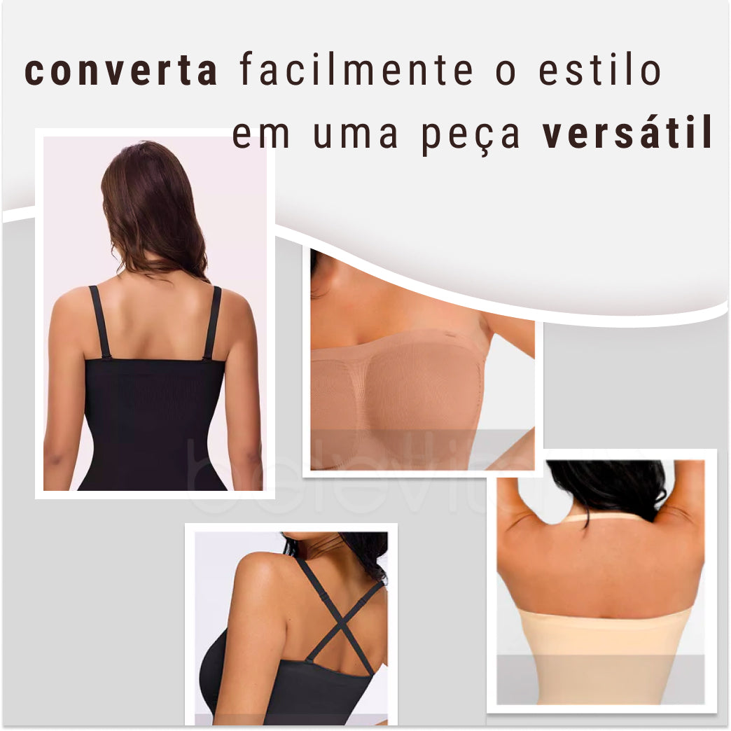 Body Modelador com Alça Removível - Premium Shaper - Compre 1 Leve 2 + Brinde