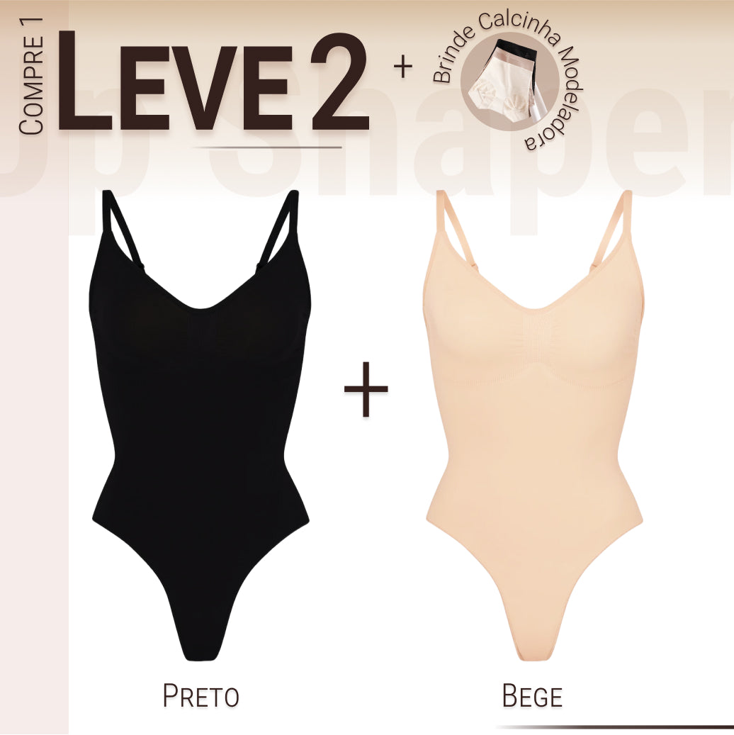 Body Modelador - Up Shaper - Compre 1 Leve 2 + Brinde Calcinha Modeladora