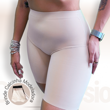 Short Modelador Skin Compression sem costura + Brinde Calcinha Modeladora
