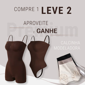 Body Modelador com Alça Removível - Premium Shaper - Compre 1 Leve 2 + Brinde
