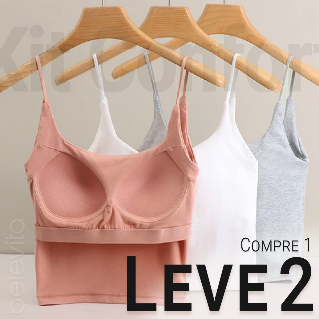 Kit Confort com Sutiã embutido - Compre 1 Leve 2