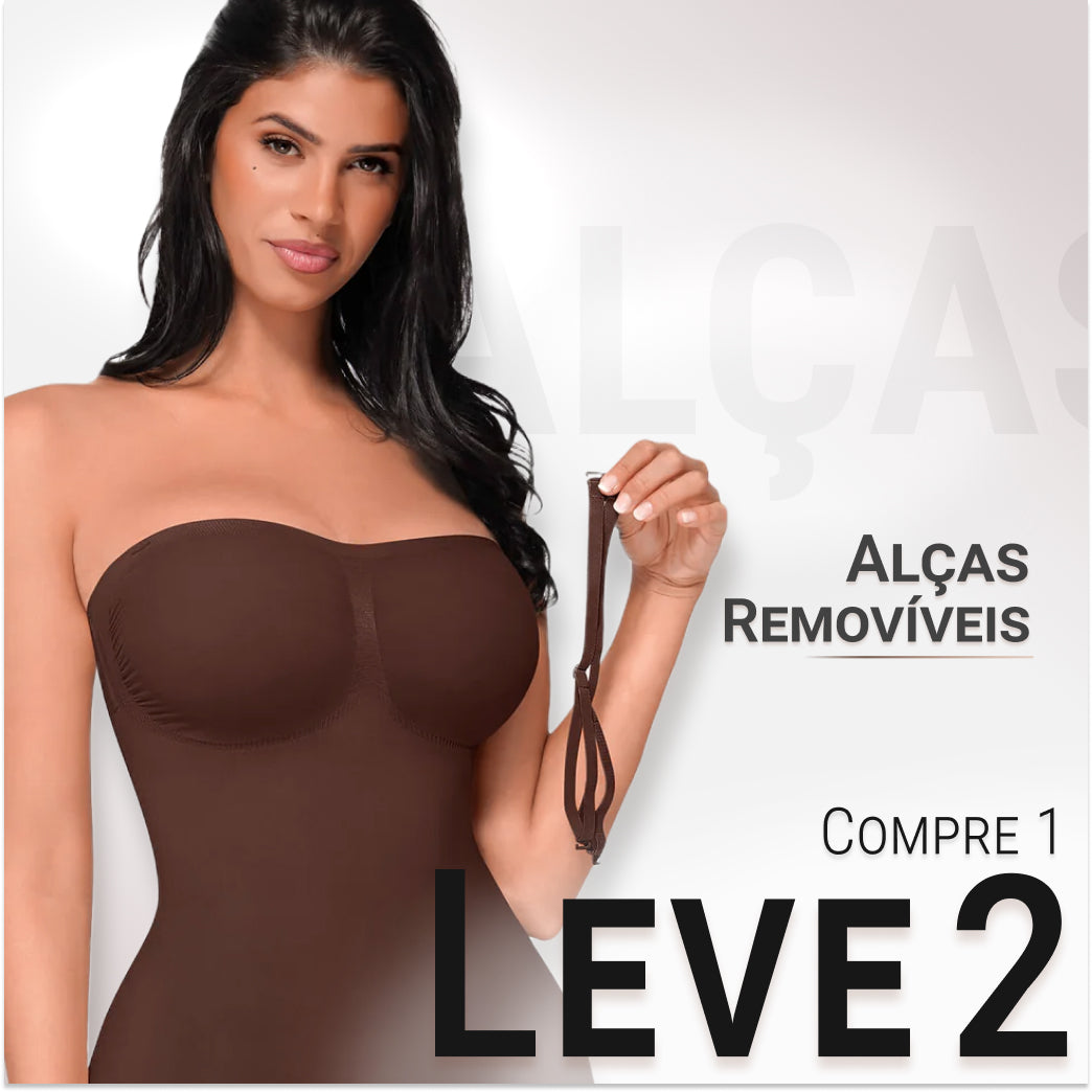 Body Modelador com Alça Removível - Premium Shaper - Compre 1 Leve 2 + Brinde