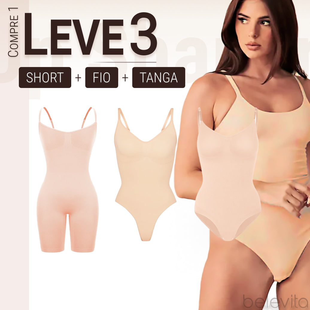 Body Modelador - Up Shaper | PAGUE 1 LEVE 3 + Brinde Calcinha Modeladora
