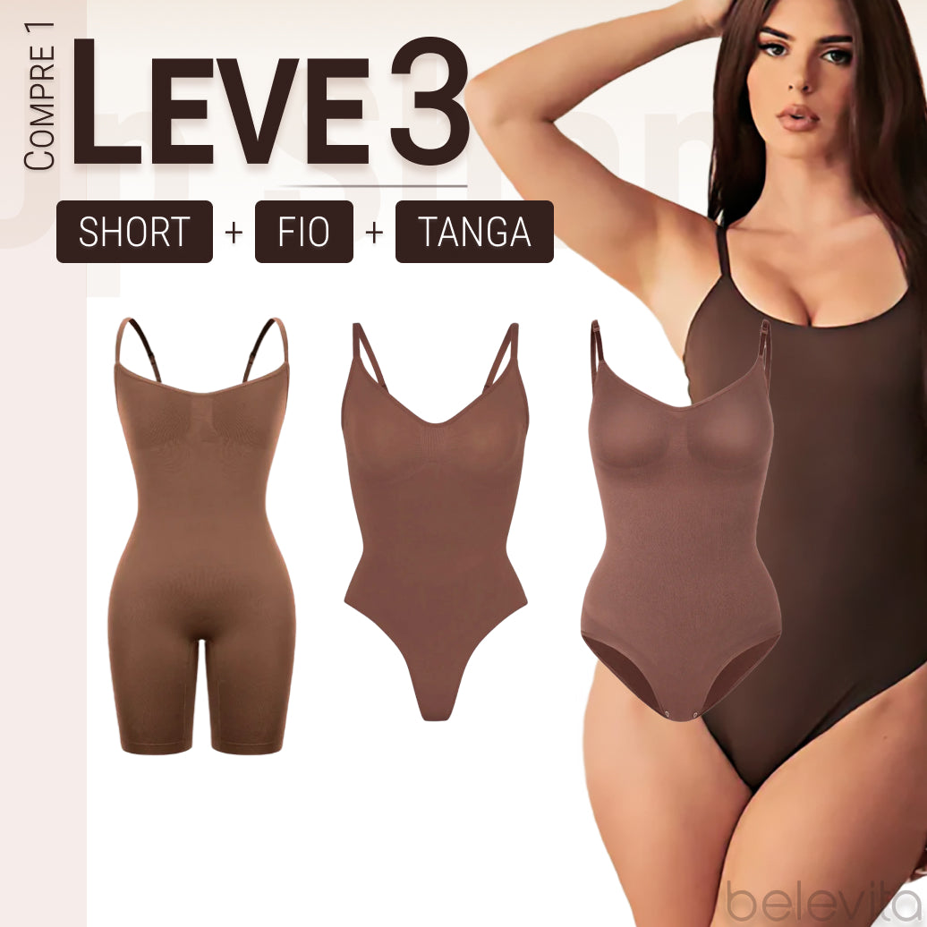 Body Modelador - Up Shaper | PAGUE 1 LEVE 3 + Brinde Calcinha Modeladora