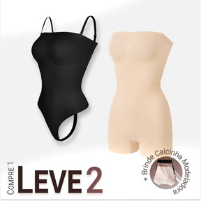 Body Modelador com Alça Removível - Premium Shaper - Compre 1 Leve 2 + Brinde