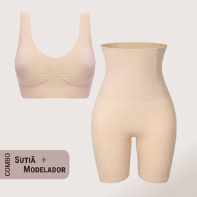 Combo: Short Modelador Slim Shape + Sutiã Comfort Pro