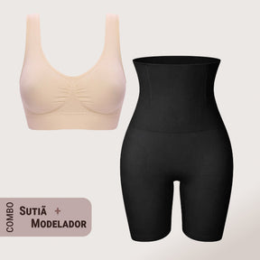 Combo: Short Modelador Slim Shape + Sutiã Comfort Pro