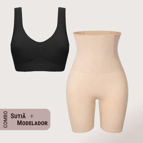 Combo: Short Modelador Slim Shape + Sutiã Comfort Pro